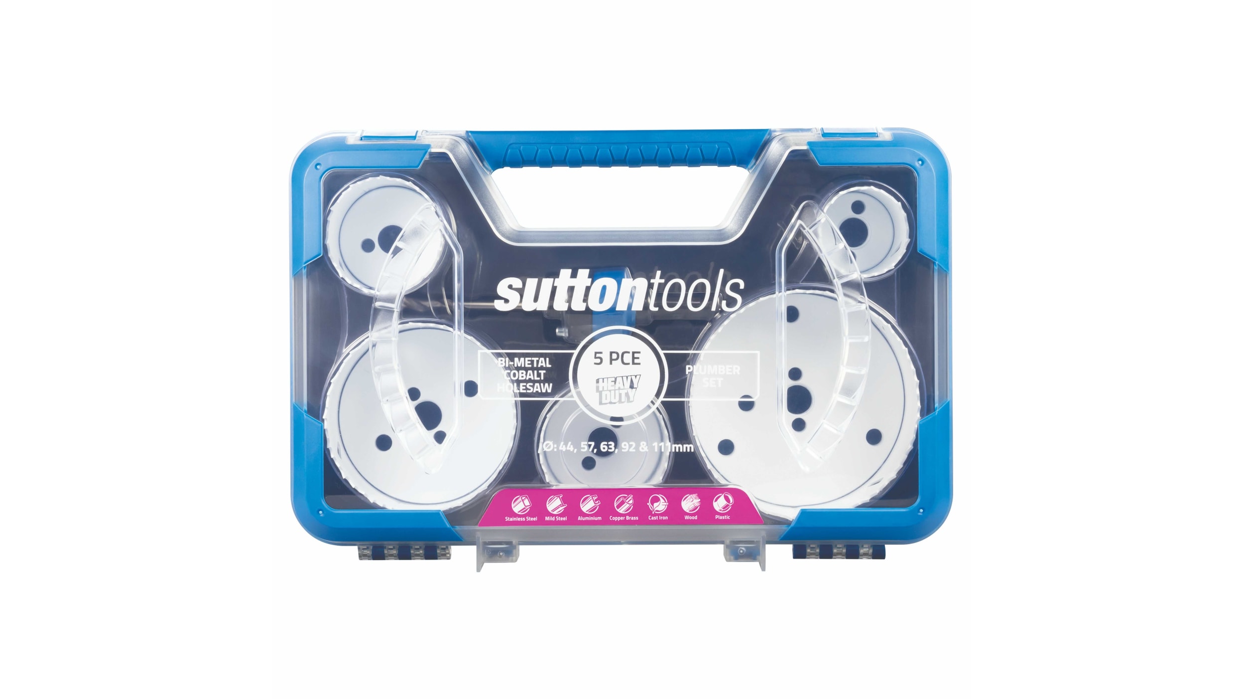 H125BM7 Sutton Tools Bi Metal Cobalt 44mm Hole Saw Set RS