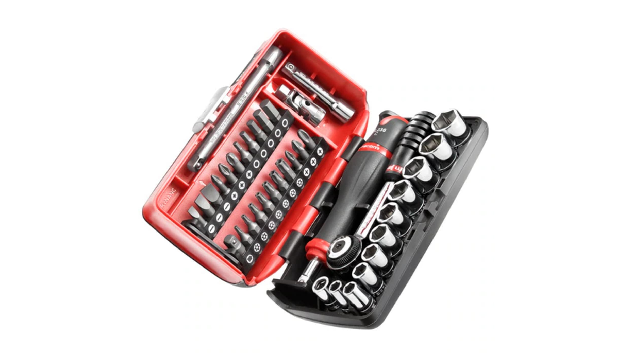 R2NANOPB Facom, Facom 38-Piece Socket Set, 3 → 7 mm, 5.5 → 14 mm, T10 →  T40 Socket, 669-8212