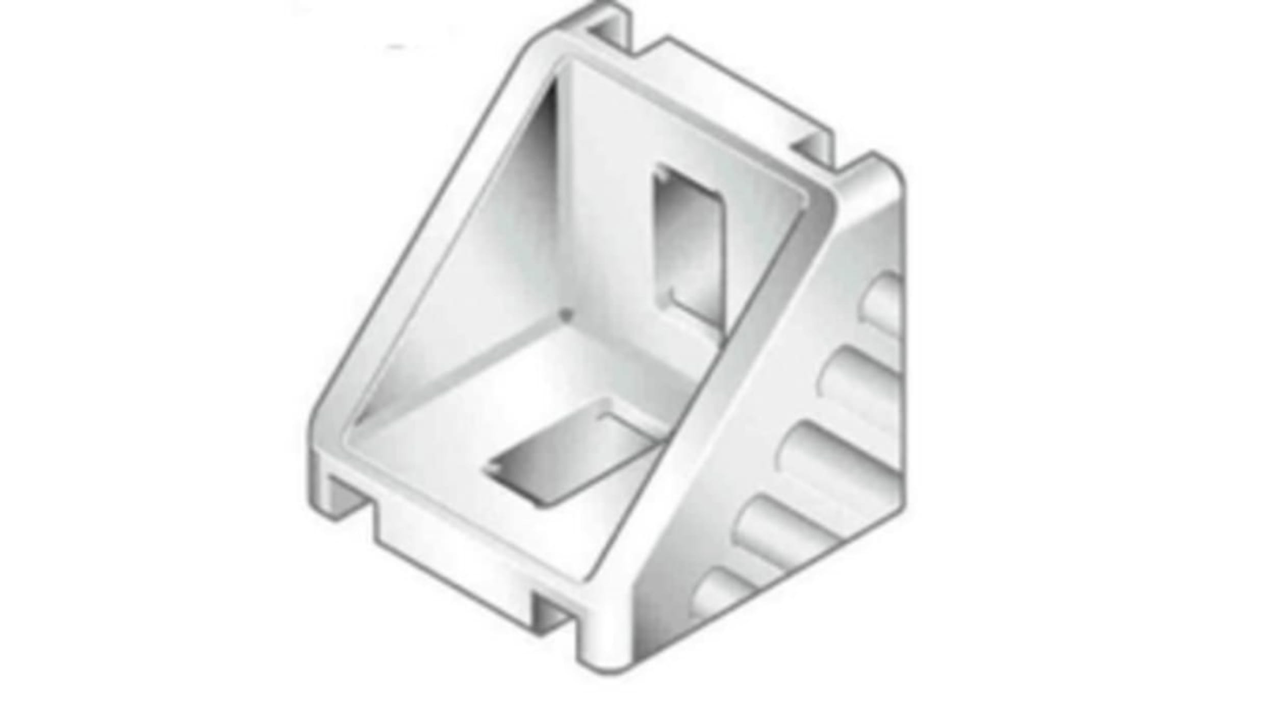 Profilé aluminium 30x30 triangle- fente de 8 mm