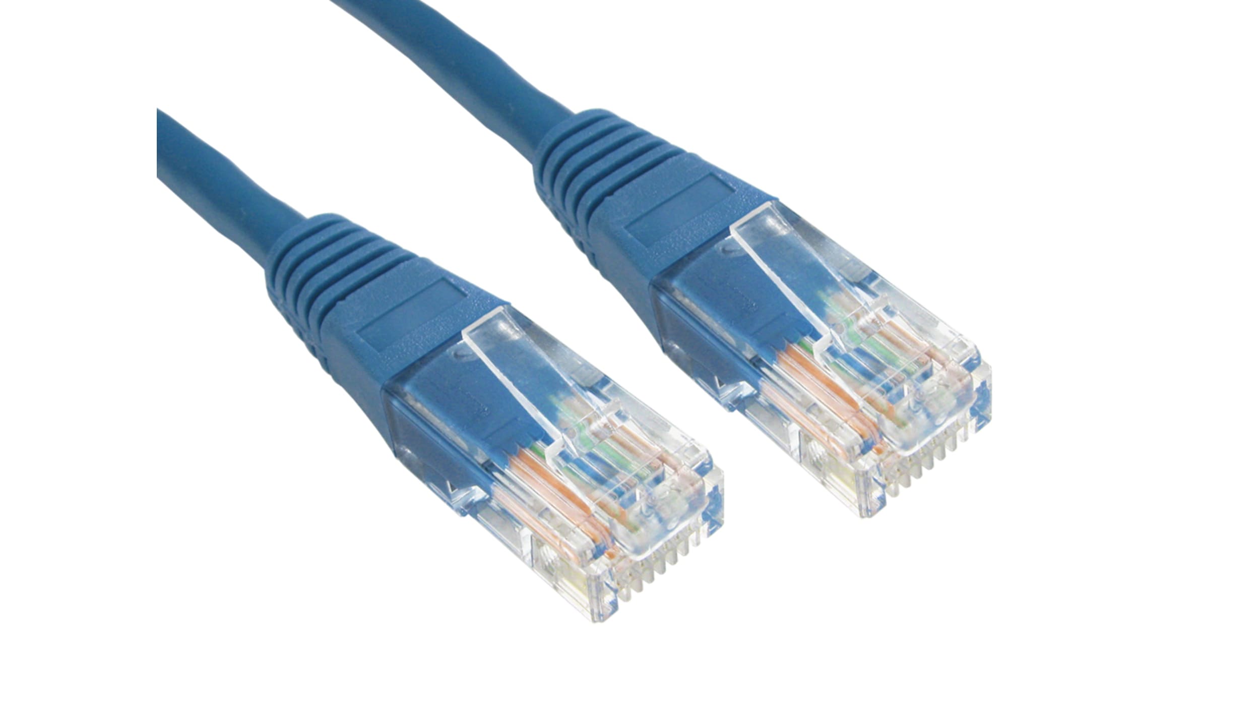 RS PRO Cat6 Male RJ45 to Male RJ45 Ethernet Cable, U/UTP, Blue PVC Sheath,  1m