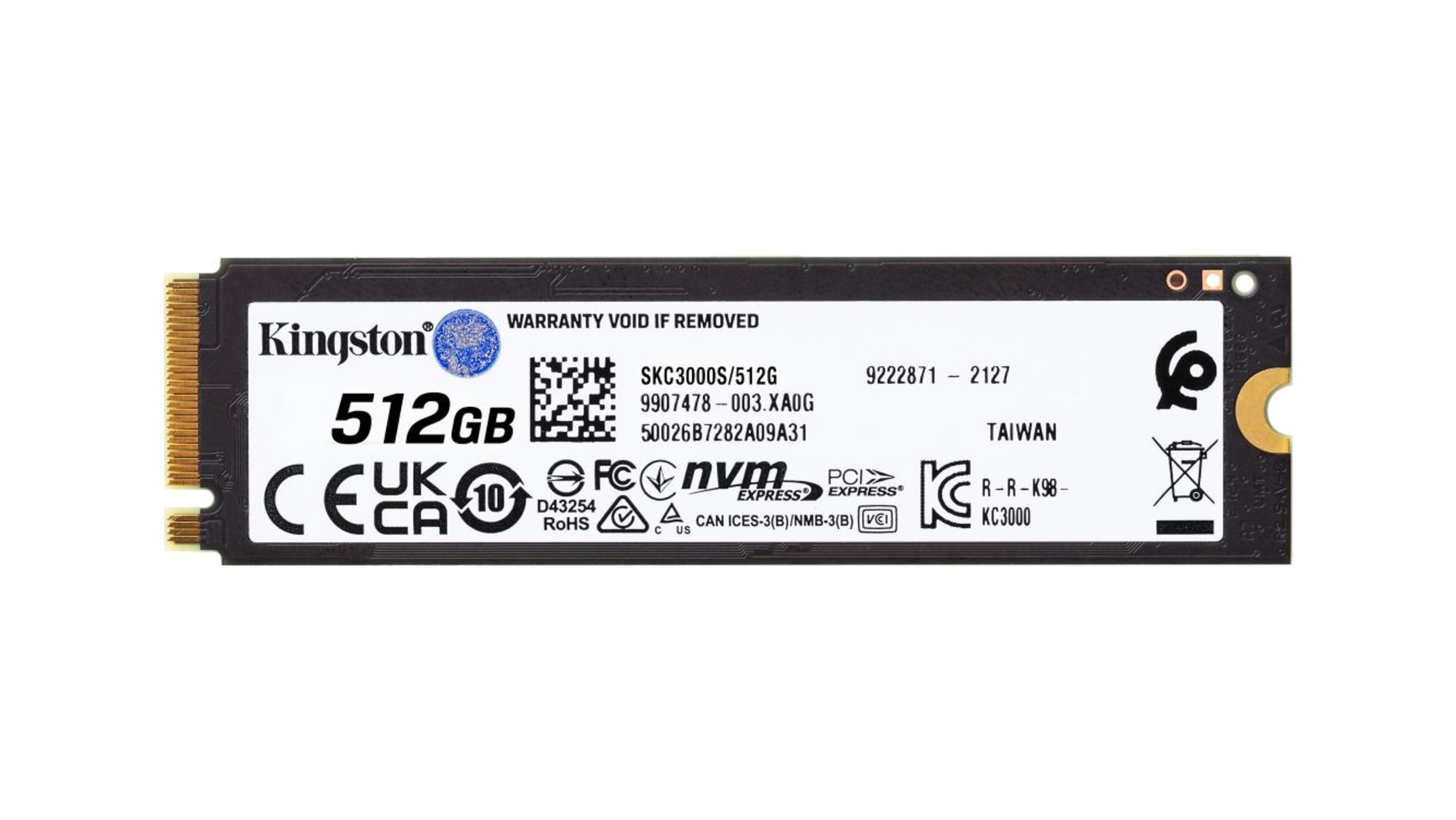SKC3000S/512G | Kingston ソリッドステートドライブ SSD 内蔵 512 PCIe 4 x 4 | RS