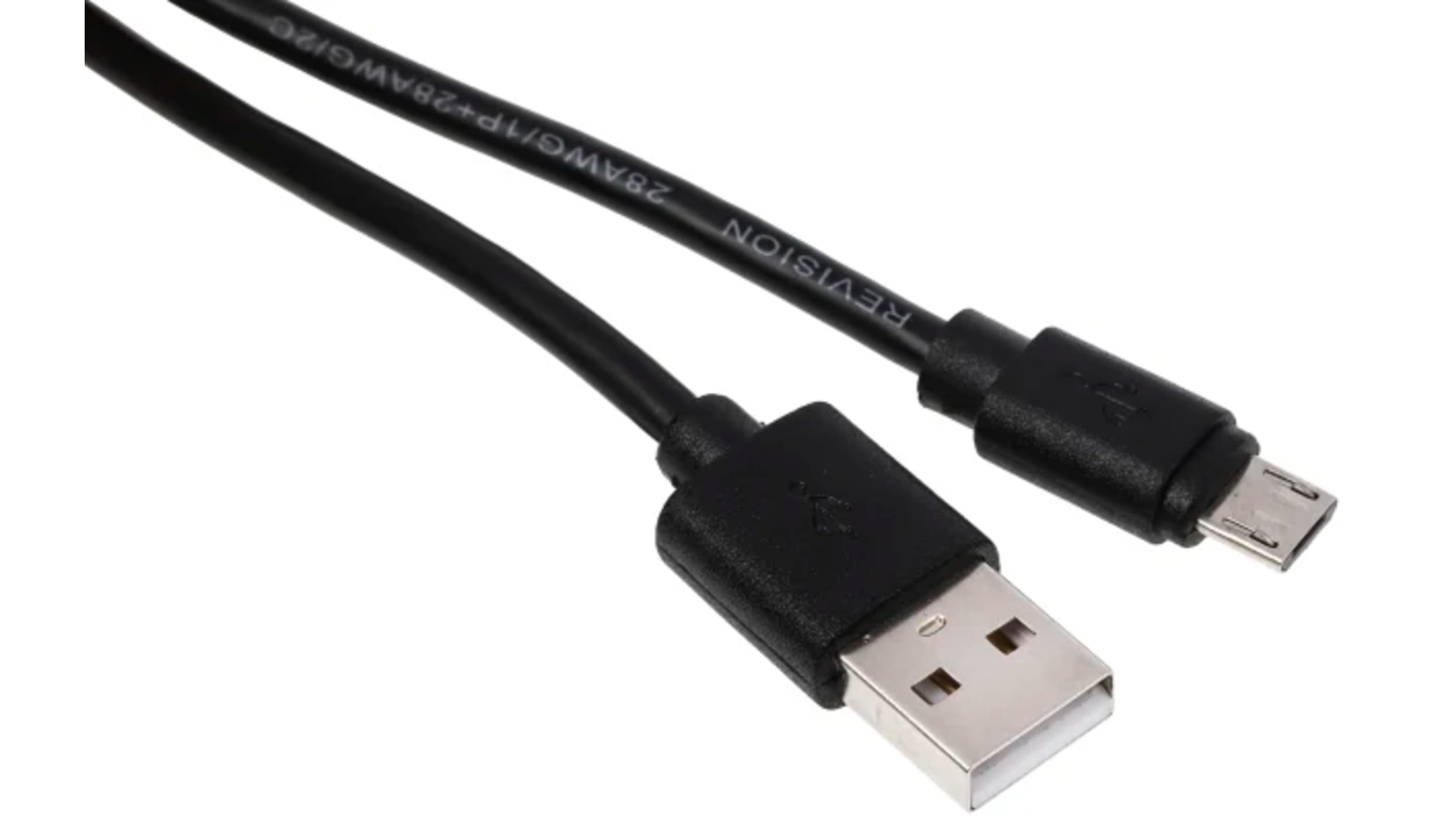 Câble USB RS PRO, USB A mâle vers Micro USB B mâle, Noir, 2m ( Prix pour