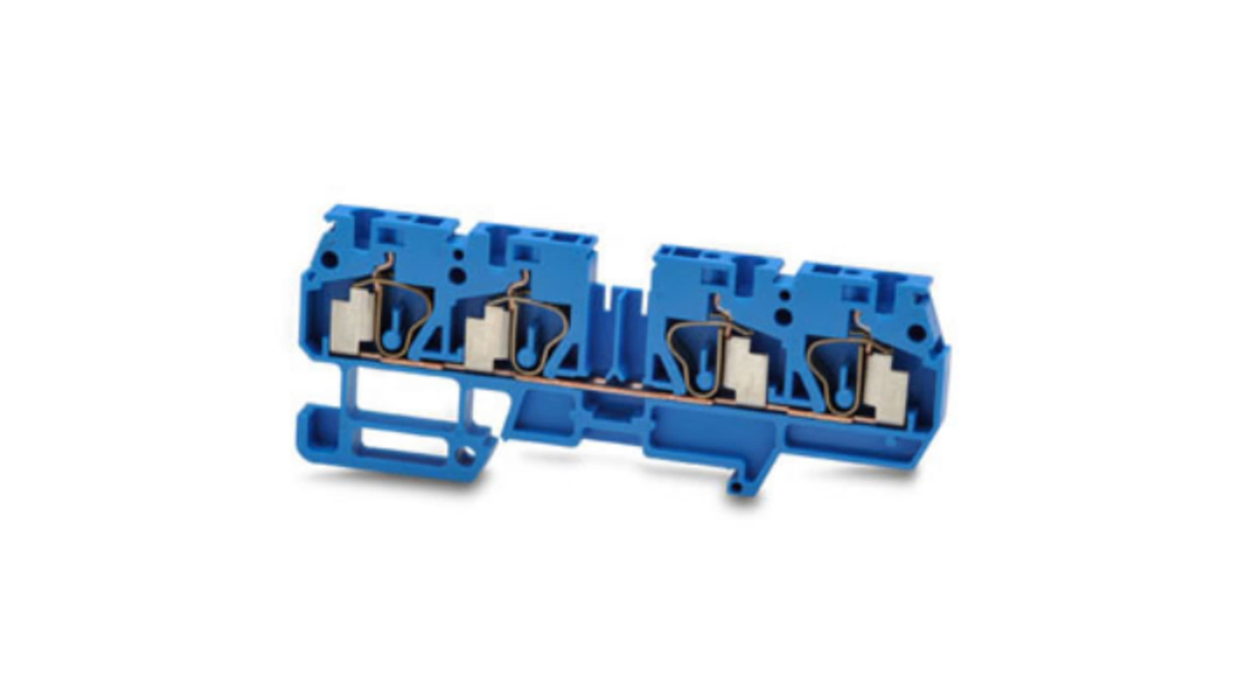RS PRO Blue Feed Through Terminal Block, 2.5mm², 1-Level