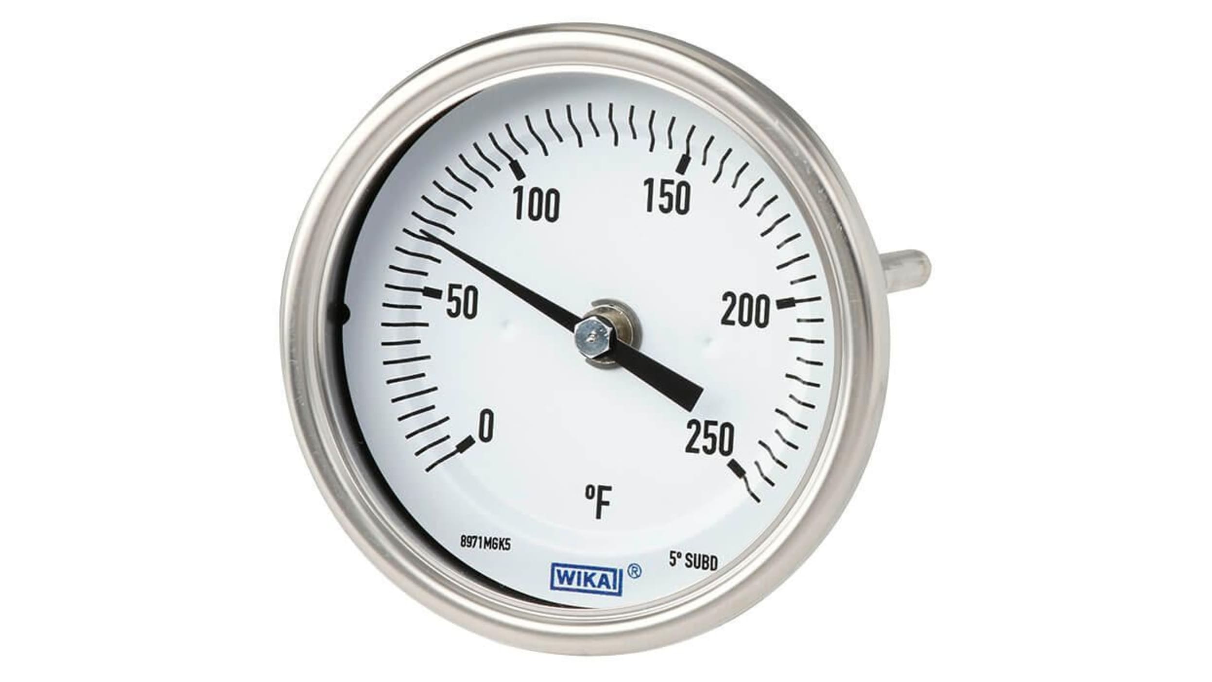 Thermomètre à contact bimétallique 0-60°C boîtier 63 mm