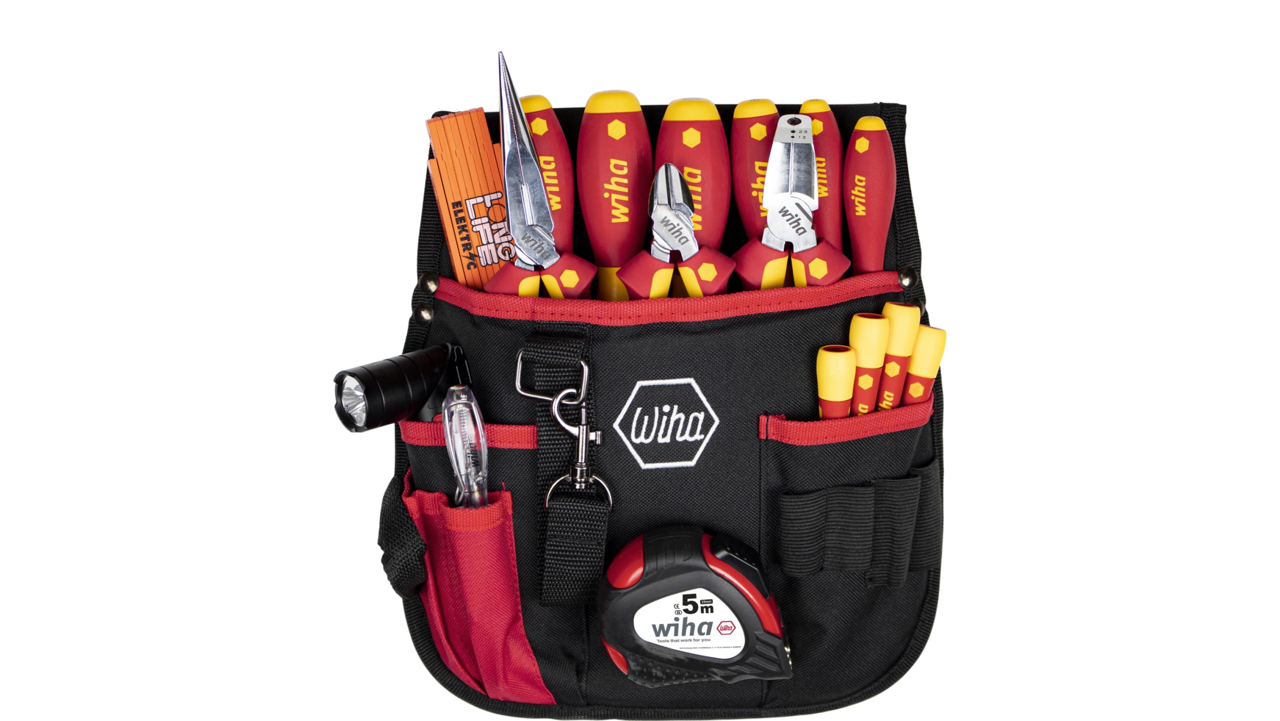 44574, Wiha 18 Piece Tool Set Tool Kit with Pouch, VDE Approved