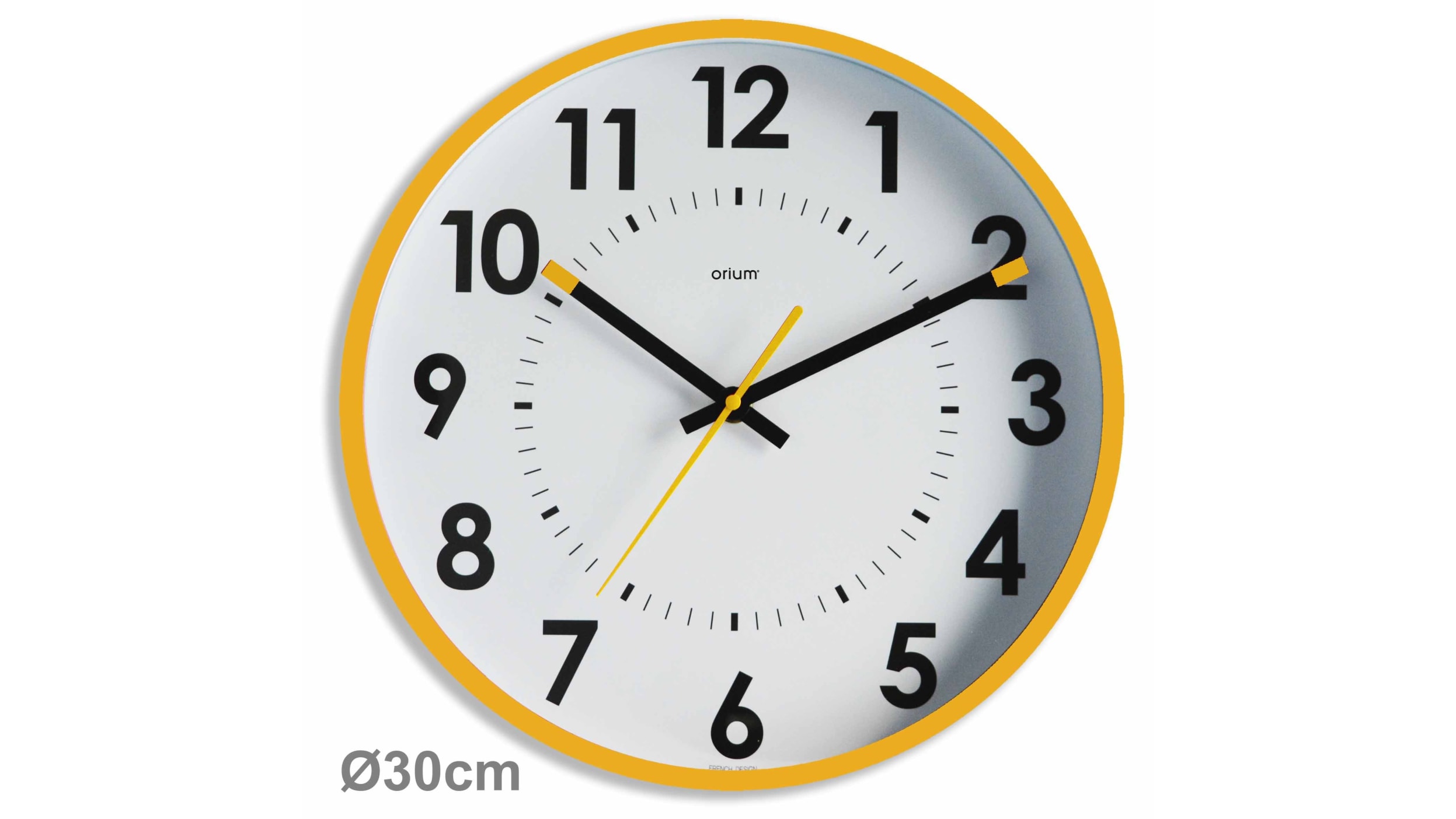 Orium Wand Analog, Uhr, Ø 300mm, Gelb