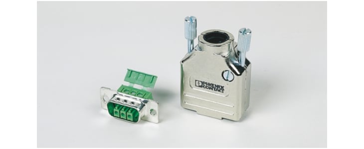 Phoenix Contact SCT-D-SUB9-KG Series Zinc D Sub Backshell, 3 Way