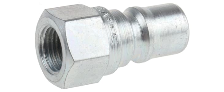 Parker Steel Male Hydraulic Quick Connect Coupling, G 1/4 Female