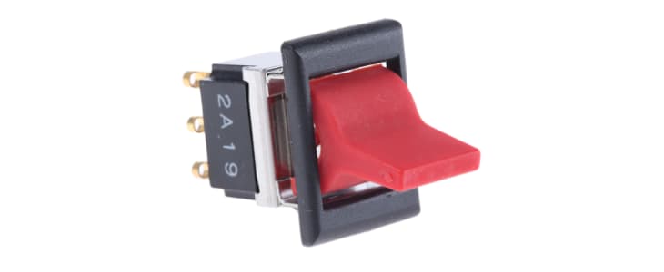 Tyco Electronics DPDT, Latching Rocker Switch Panel Mount