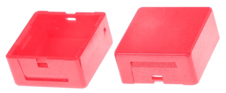 Indicator Lens Square Style, Red, 20.5mm Long