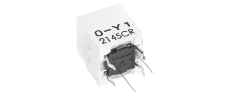 IP00 White Cap Tactile Switch, SPST 50 mA @ 24 V dc