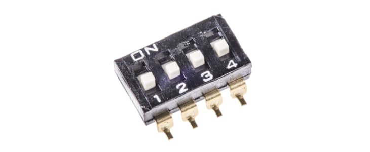 Omron 4 Way Surface Mount DIP Switch 4PST