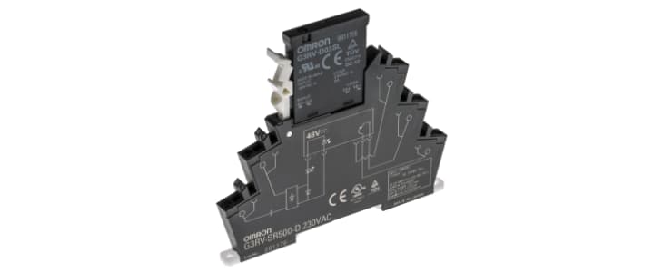 Omron G3RV-SR Series Solid State Interface Relay, 230 V ac Control, 3 A Load, DIN Rail Mount