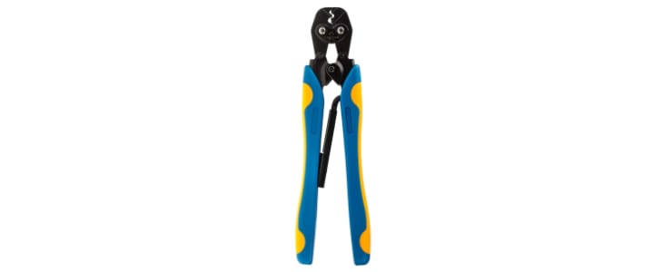 TE Connectivity CERTI-CRIMP Hand Ratcheting Crimp Tool for PIDG Splices, PIDG Terminals, Plasti-Grip Terminals, 0.12