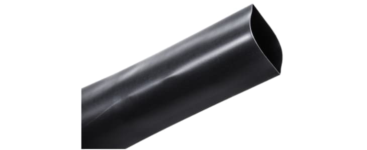 Gaine Thermorétractable Noire 6,4mm - 2 Mètres Pour Isolation électrique