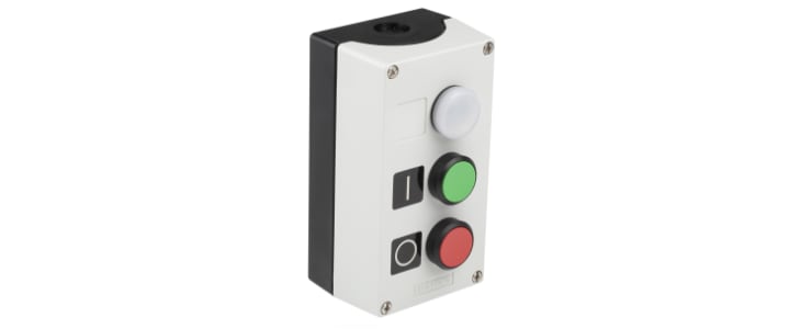 Siemens Enclosed Push Button - SPDT, Plastic, Green, Red, White, IP66, IP67, IP69