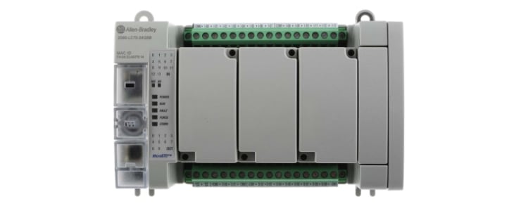 Allen Bradley Micro870 Series PLC CPU, 24V Source Output, 14-Input, Voltage Input