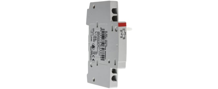 ABB Auxiliary Contact, 2 Contact, 1NC + 1NO, DIN Rail Mount