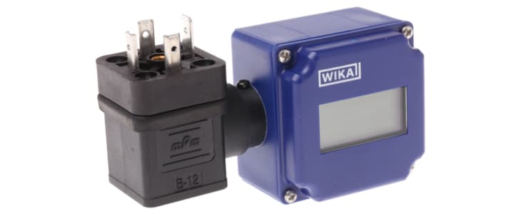 WIKA Hydraulic Pressure Indicator 7082534, 4 → 20mA, L-Plug Connection Type