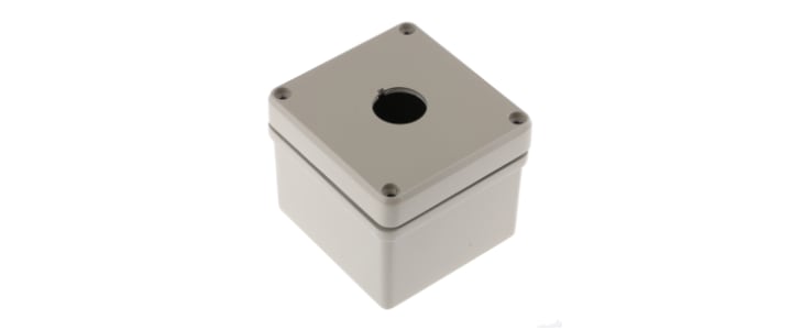 Eaton RAL7032 Aluminium RMQ Titan Push Button Enclosure - 1 Hole 22mm Diameter