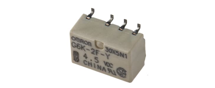 Omron PCB Mount Signal Relay, 4.5V dc Coil, 1A Switching Current, DPDT