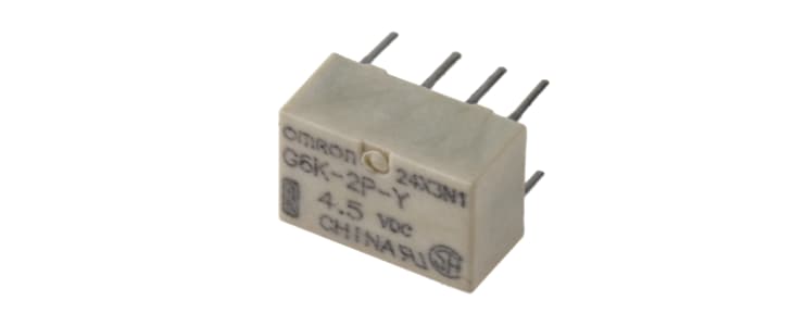 Omron PCB Mount Signal Relay, 4.5V dc Coil, 1A Switching Current, DPDT