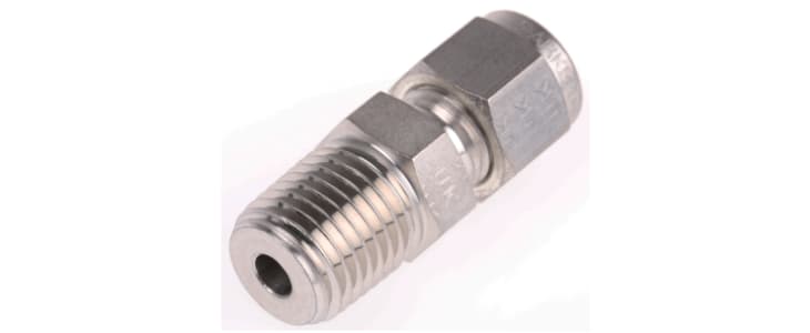 Parker Stainless Steel Pipe Fitting, Straight Coupler NPT 1/4in