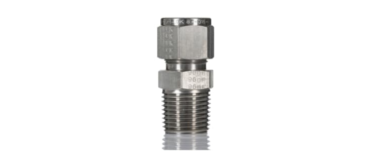 Parker Stainless Steel Pipe Fitting, Straight Coupler NPT 1/2in