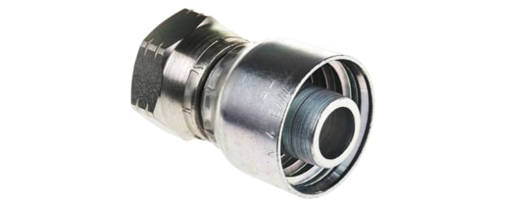 BSP 3/4 Female Straight Steel Crimped Hose Fitting, 215 bar