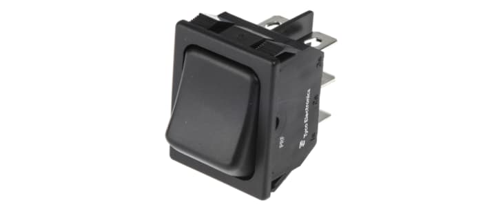 TE Connectivity DPDT, On-Off-On Rocker Switch Panel Mount