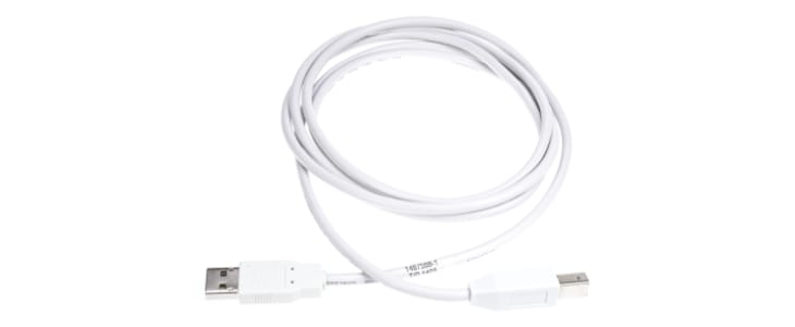 TE Connectivity USB 2.0 Cable, Male USB A to Male USB B Cable, 2m