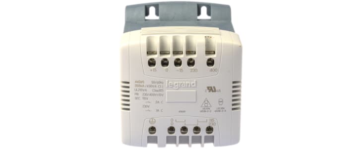 Legrand 250VA DIN Rail Transformer, 215V ac, 230V ac, 245V ac, 385V ac, 400V ac, 415V ac Primary, 115V ac Secondary