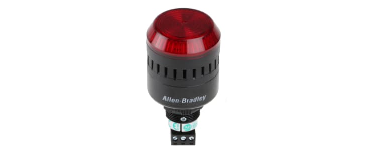 Allen Bradley 855PC Series Red Sounder Beacon, 240 V ac, IP65, Panel Mount, 98dB at 1 Metre