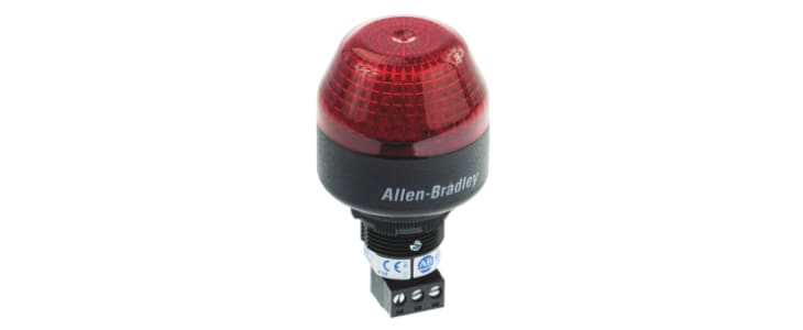 Allen Bradley 855P Series Red Multiple Effect Beacon, 24 V ac/dc, Panel Mount, LED Bulb