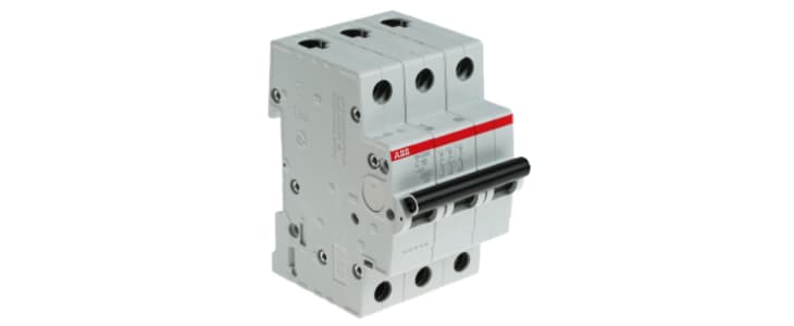 ABB Compact Home SH200 MCB, 3P Poles, 16A Curve C, 440V AC, 6 kA Breaking Capacity, MCB