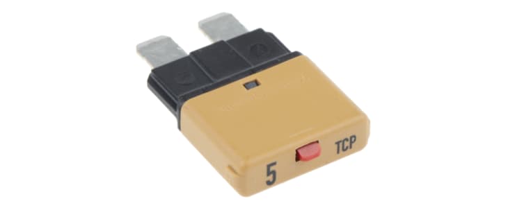 Phoenix Contact Thermal Circuit Breaker - TCP5/DC32V Single Pole 32V dc Voltage Rating, 5A Current Rating