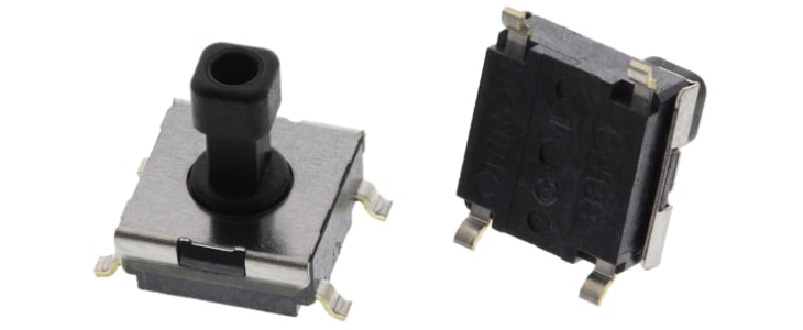 Plunger Tactile Switch, SPST 50 mA @ 24 V dc 4.7mm Through Hole