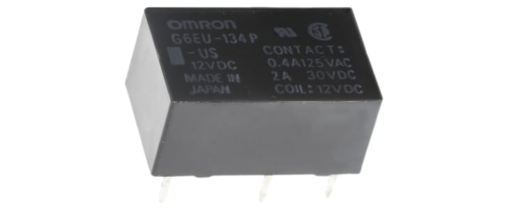 Omron PCB Mount Latching Signal Relay, 12V dc Coil, 3A Switching Current, SPDT