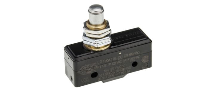 Honeywell BA Series Plunger Limit Switch, SPDT, Plastic Housing, 250V ac Max, 20A Max