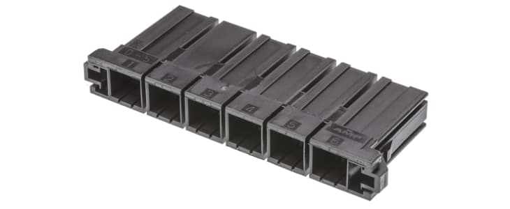 TE Connectivity, Dynamic 5000 Female Connector Housing, 10.16mm Pitch, 6 Way, 1 Row