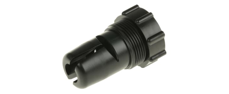 TE Connectivity CPC Series Black Thermoplastic Cable Gland, 6.4mm Min, 8.9mm Max