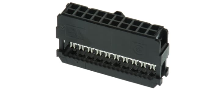 TE Connectivity 20-Way IDC Connector Socket for  Through Hole Mount, 2-Row