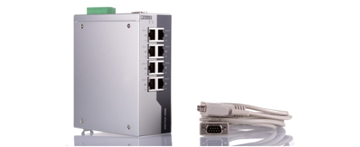 Phoenix Contact FL SWITCH 3008 Series DIN Rail Mount Ethernet Switch, 8 RJ45 Ports, 100Mbit/s Transmission, 24V dc