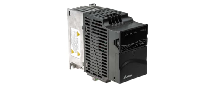 Delta Electronics Inverter Drive, 0.75 kW, 3 Phase, 460 V ac, 3.2 A, VFD-E Series