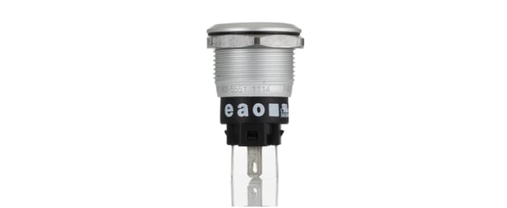 EAO 82 Series Illuminated Push Button Switch, Momentary, Panel Mount, 19mm Cutout, SPDT, Red LED, 240V, IP65, IP67