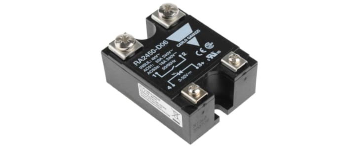 Carlo Gavazzi RA 24 Series Solid State Relay, 50 A Load, Panel Mount, 280 V ac Load, 32 V dc Control