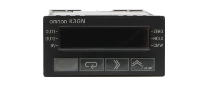 Omron K3GN 7 Segment LCD Digital Panel Multi-Function Meter for Current, Pulse, Voltage, 22.2mm x 45mm