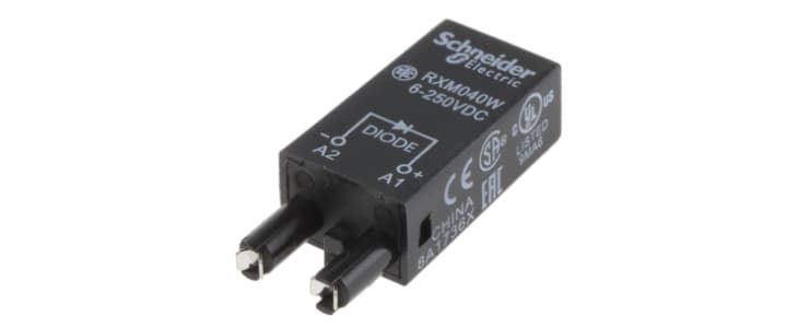 Schneider Electric Pluggable Function Module, Diode for use with RPZ Series Relay Sockets, RXZ Series Relay Sockets