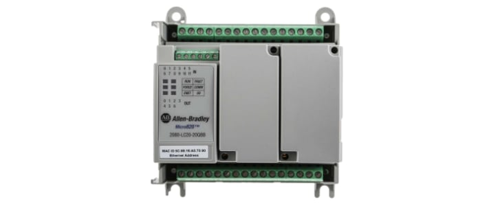 Allen Bradley Micro820 Series PLC CPU for Use with Bulletin 2080, Relay Output, 12-Input, Analogue, DC Input