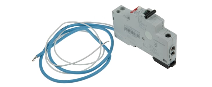 ABB RCBO, 10A Current Rating, 1P+N Poles, 30mA Trip Sensitivity, Type C, System Pro M Compact Range